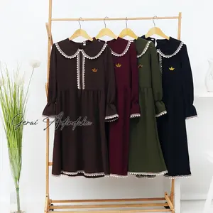 Gamis Abaya Anak Perempuan Baju Gamis Abaya Anak Perempuan 3-10 Tahun Variasi Rumbai Bahan Japanline
