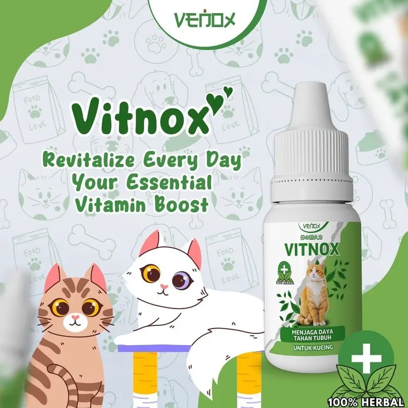 Vitnox Vitamin Kucing Peningkat Imun Sehat Kekebalan Tubuh 0