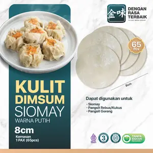 DRT - KULIT DIMSUM 8CM PUTIH 65PCS HALAL | KULIT SIOMAY COCOK UNTUK SIOMAY DIMSUM FROZEN