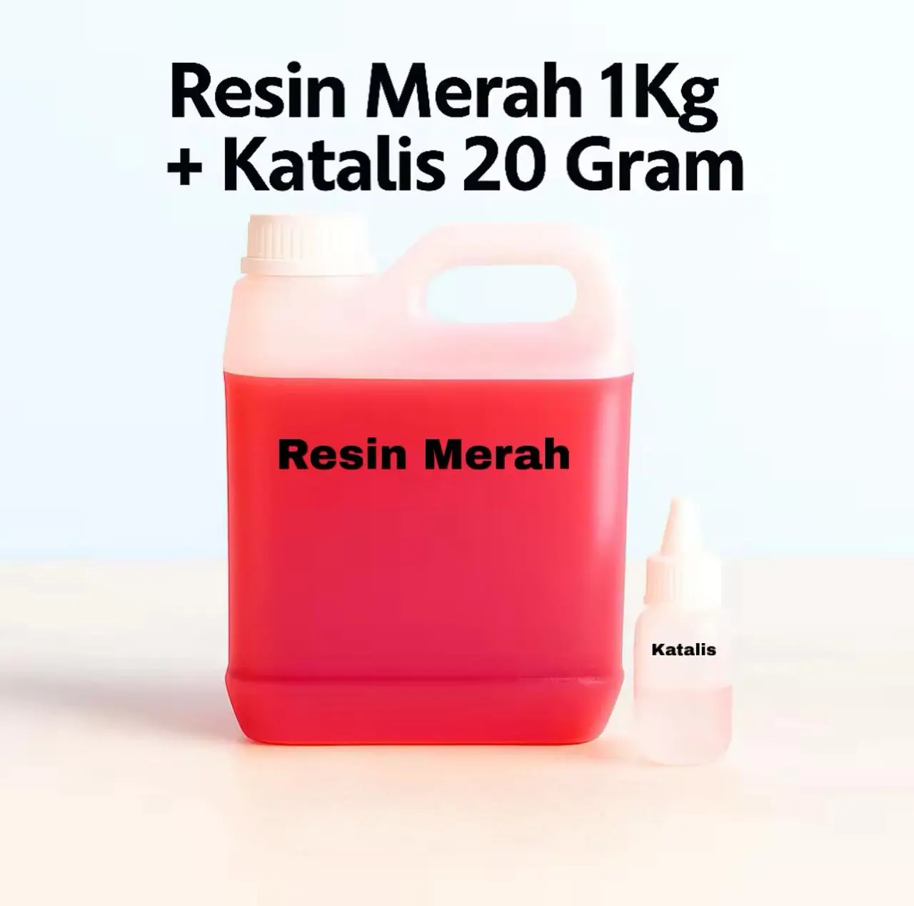 Resin Merah 1Kg + Katalis 20ML / Resin Fiberglass