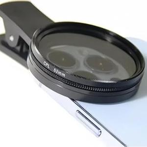 เลนส์โพลาไรซ์ CPL ขนาด 52 มม. สำหรับโทรศัพท์และแท็บเล็ต เลนส์ลดแสง เลนส์กำจัดแสงสะท้อน เหมาะสำหรับการถ่ายทอดสดและถ่ายภาพ