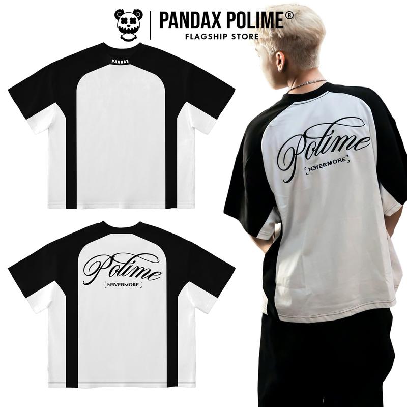 Áo thun big boxy over blockcore thêu tee local brand form rộng bigsize ngắn tay lỡ cotton 2 chiều cặp đôi nam nữ hack dáng pandaxvn polime Menswear Cổ Tròn