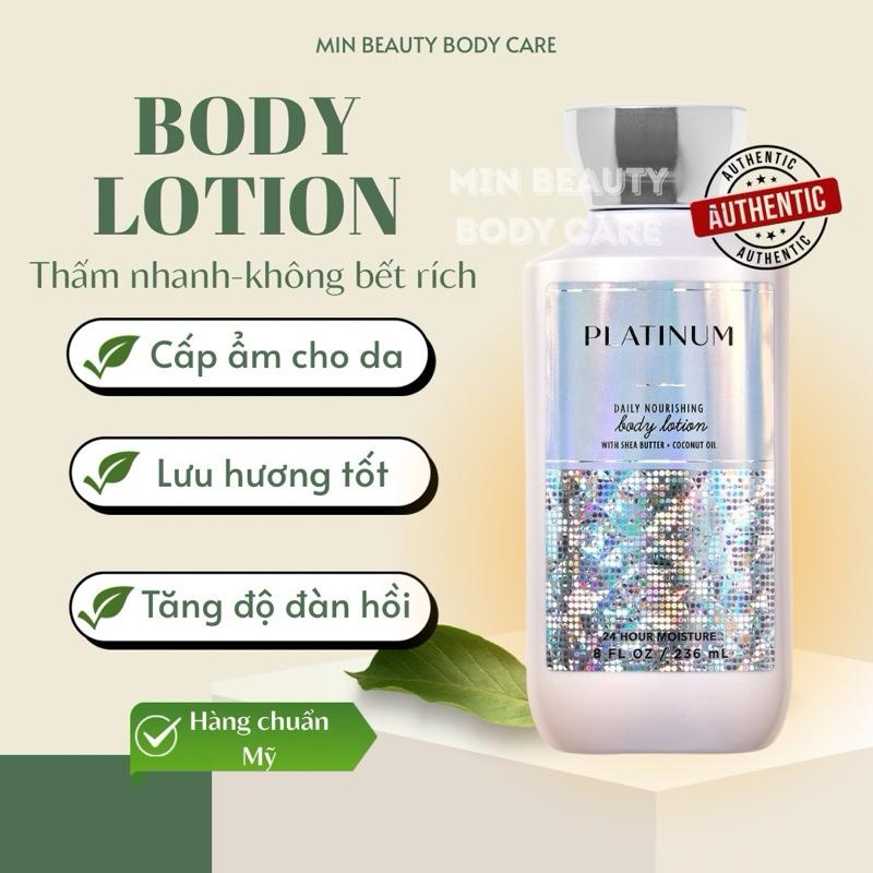 Body Lotion dưỡng ẩm da hương nước hoa PLATINUM vibe nước hoa sang chảnh 236ml B.B.W