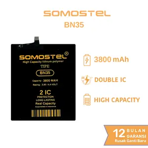Somostel - BN35 Compatible With Redmi 5 Batre Batrai Baterai