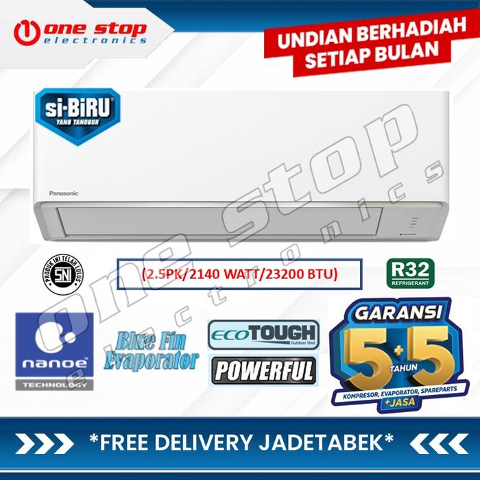 Gambar PANASONIC CS-PN24AKJ AC Split Deluxe Standard Si-BiRu Nanoe-X 2.5PK - CS/CU-PN24AKJ - INSTANT / KURIR TOKO (TANPA KAYU) dari OneStop Electronics Kota Administrasi Jakarta Utara Tokopedia