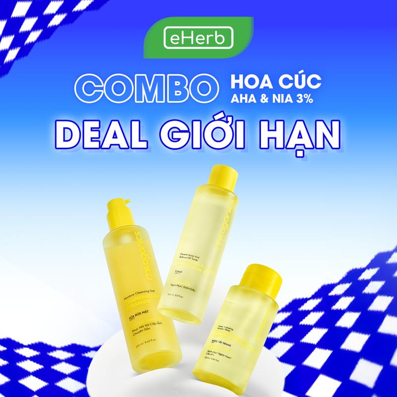 LIVE COMBO 3 SRM - Tẩy Trang - Toner Hoa Cúc Niacinamide 3% Giúp Dưỡng Trắng Da MILAGANICS Nước Hoa Hồng Cho Nam Hỗ Trợ Giảm Mụn EHERB Cấp Ẩm Phục Hồi Nước Cân Bằng Da Nam Nữ Toner Da Dầu Skincare Mỹ Phẩm Cosmetics
