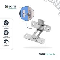 Gambar SORU - Grendel Sudut Slot Kunci Pintu 90 Derajat - Grendel Kait Latch Stainless steel Anti Karat - 3 Inch dari Soru Indonesia Kota Bandung 2 Tokopedia