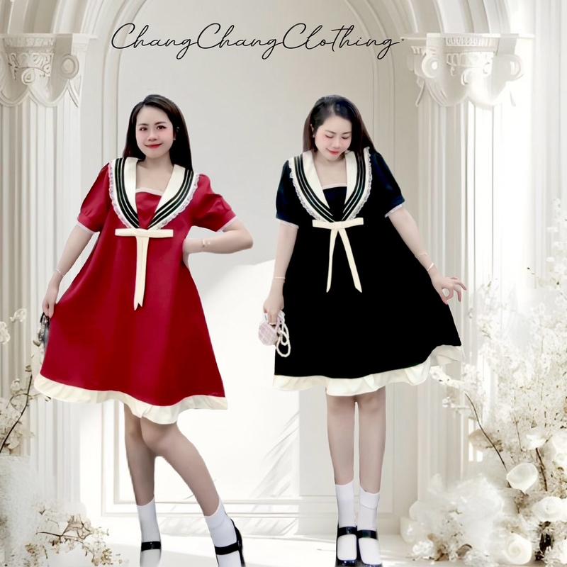 [V99] Đầm Babydoll Thiết Kế Tiểu Thư Chất Vải Cotton Lạnh | Chang Chang Clothing | Đầm Bầu