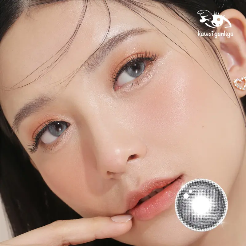 KawaiGankyu Softlens - Clearie Queen Gray  Contact Lens (1pc/SETENGAH PASANG) 7
