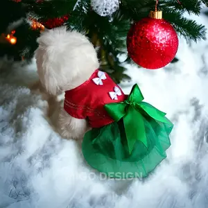 [Migo Design 124] Baju Kucing/ Anjing Dress Natal Merry Christmas Lucu / Pakaian AnaBul   Hewan Peliharaan Jantan Betina / Pet Costume Clothes Kostum