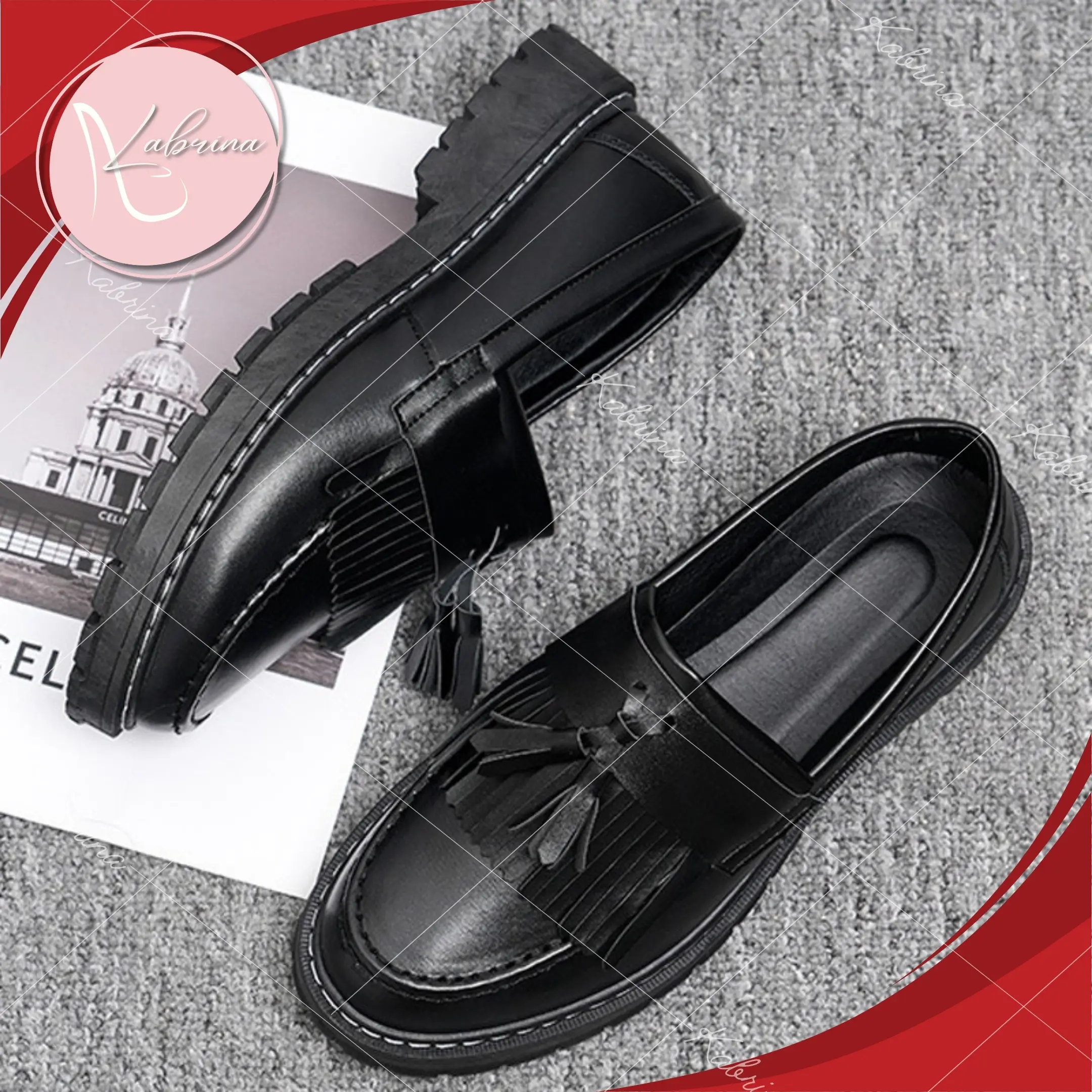 Kabrina New Black Shoes Elegant British Style  For Mens Footwear (+ UP ONE SIZE)
