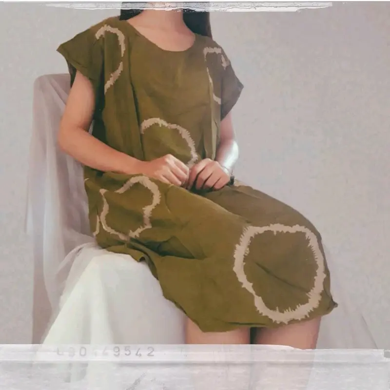 Daster Rayon Bali Adem Motif Shibori Dress 1