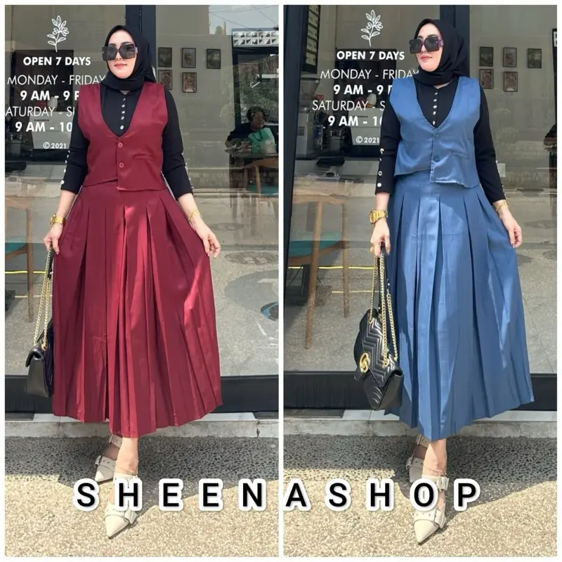 SH - Setelan Vest + Rok Mellya