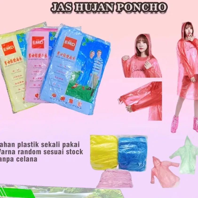 [ PROMO ] Jas hujan Plastik Emergency Premium Motorcycle maxxistake control