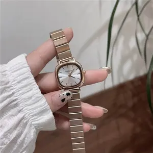 KOOLEY Jam Tangan Gogoey Wanita Tali Rantai Bamboo Stainless Steel Watch