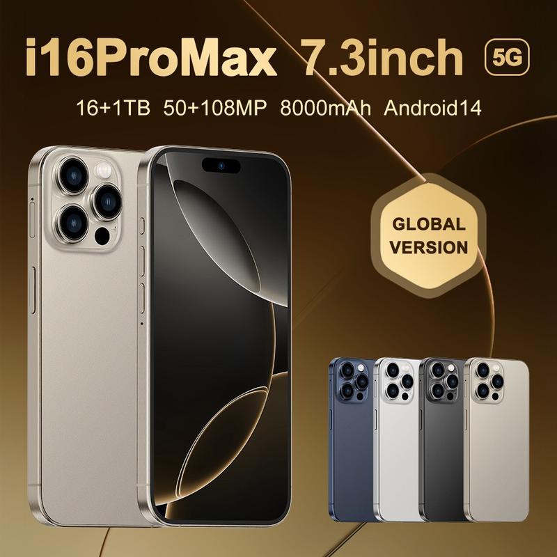 Điện thoại di động chính hãng mới i16 promax 16+1t 5G ip 16 pro max sa mạc màu iphone 15 promax ผ่อน ได้ 15 hồng điện thoại gaming ip lock ip 16 đồ săn sale 0₫ điện thoại 11