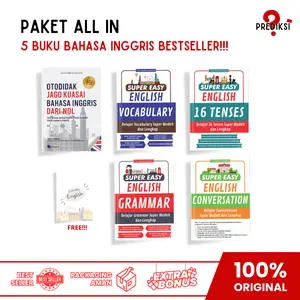 Promo 5 Buku Belajar Bahasa Inggris (Otodidak Bahasa Inggris + Grammar, Vocabulary, Tenses, Conversation) BONUS Everyday English