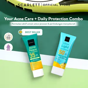 Sunscreen Series – Ultra Light Daily Sunscreen SPF 50+ PA++++ / Acne Peace Daily Sunscreen SPF 35 PA++++ Melindungi Kulit - No Whitecast - Sunscreen jerawat