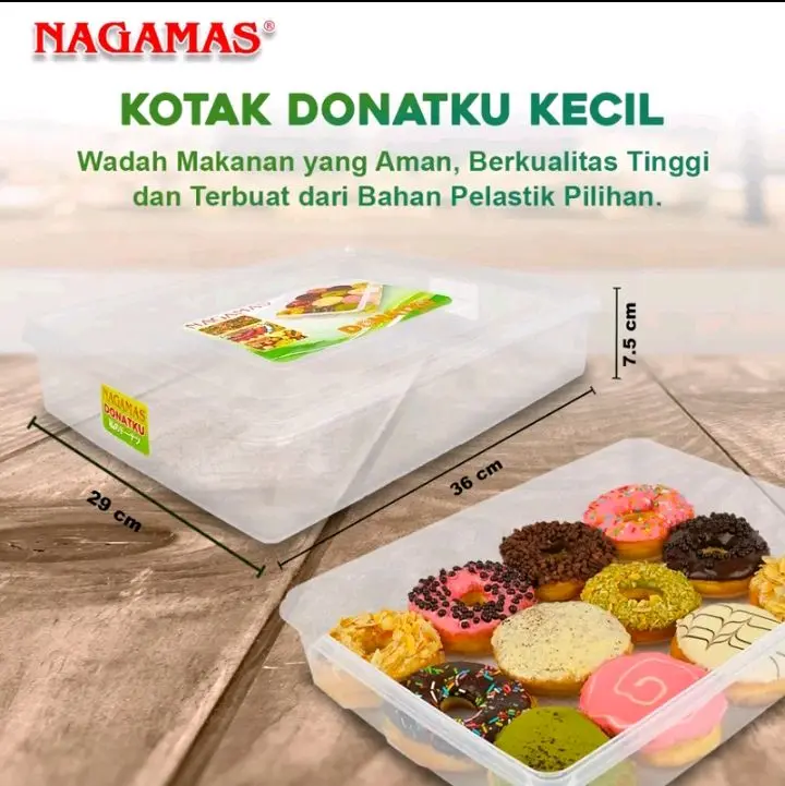Naga mas kotak makanan /kotak donat isi 12pcs