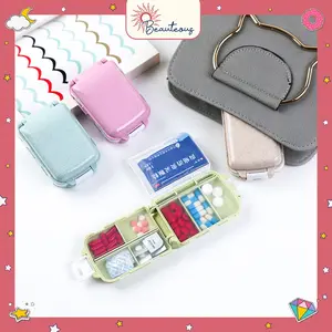Kotak Obat Lipat Travel 3 Susun 8 Sekat Tempat Penyimpanan Capsule Pil
