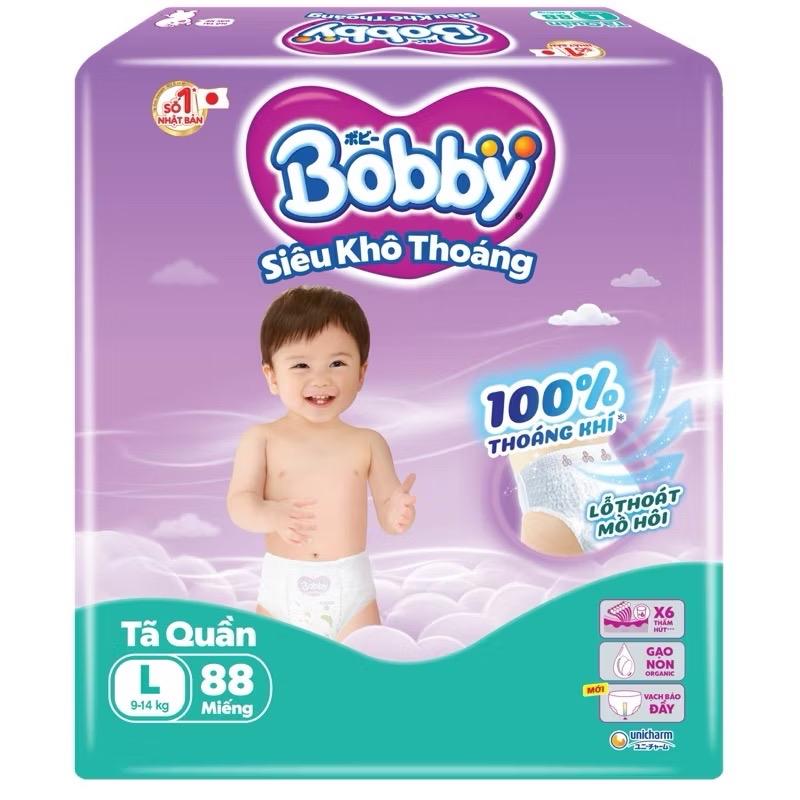 (1 bịch)-(Mua 2 kèm quà)Tã quần BOBBY ULTRA + tinh chất gạo non mỏng size M96/L88/XL76/XXL70 miếng