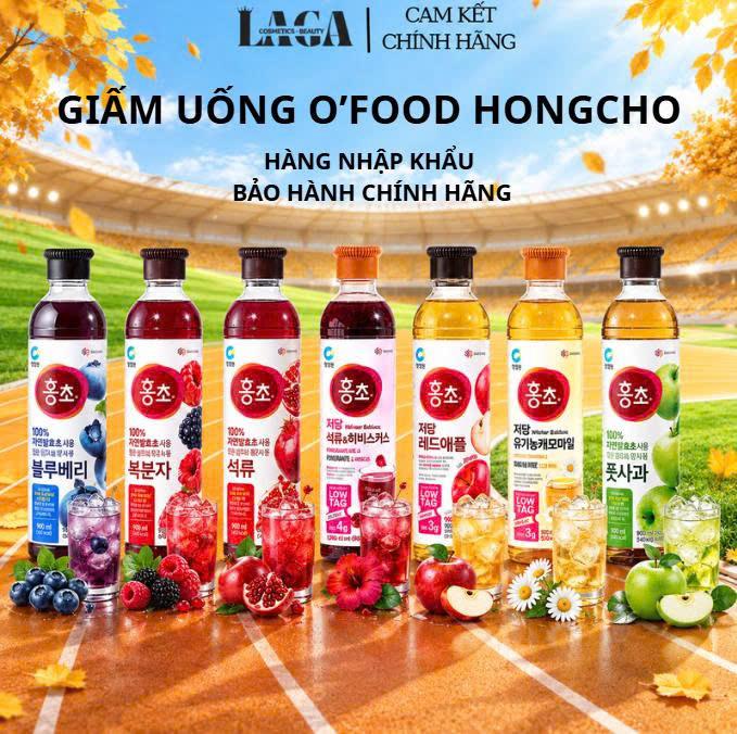 Giấm uống hoa quả Ofood Hongcho Hàn Quốc Hỗ Trợ Đẹp Da - Giấm lựu Hàn Quốc