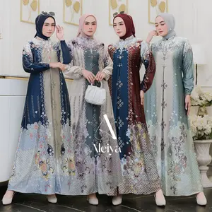 Aleiya [Najwa Silk Premium Dress ] Mode Gamis Lebaran Kondangan Wanita Muslim Motif Terbaru, Busui, Bahan Premium, Adem, Desain Ekslusif Nyaman