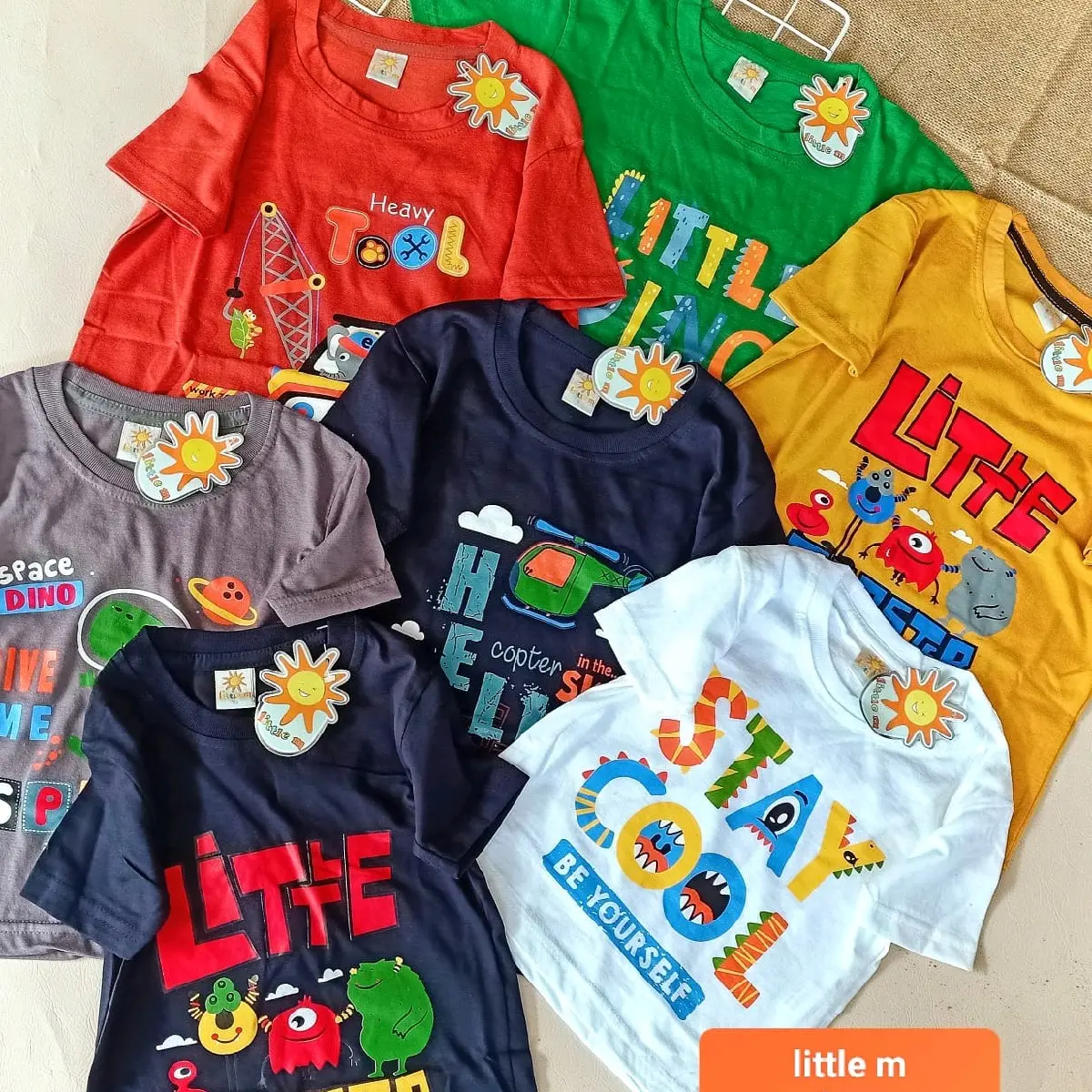 Cuci Gudang Kaos anak Little M Katun Santai Fashion