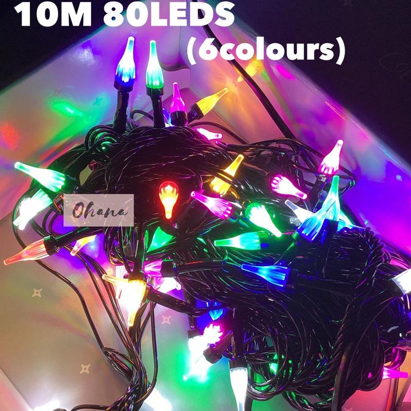 10M 80LED LIGHT TWINKLE CHRISTMAS RAYA PARTY WEDDING DECO/LAMPU RAYA ...