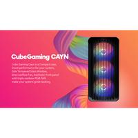 Gambar CASING CUBE GAMING CAYN - mATX Tempered Glass (Free 3x RGB Fan) dari Techno Computer Bali Kota Denpasar 3 Tokopedia