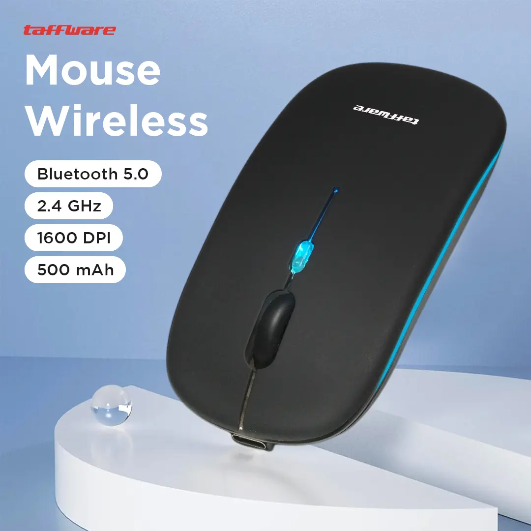 Mouse Bluetooth Mouse Wireless Mouse  Silent LED Colorful Mouse Rechargeable Nirakabel Computer Komputer