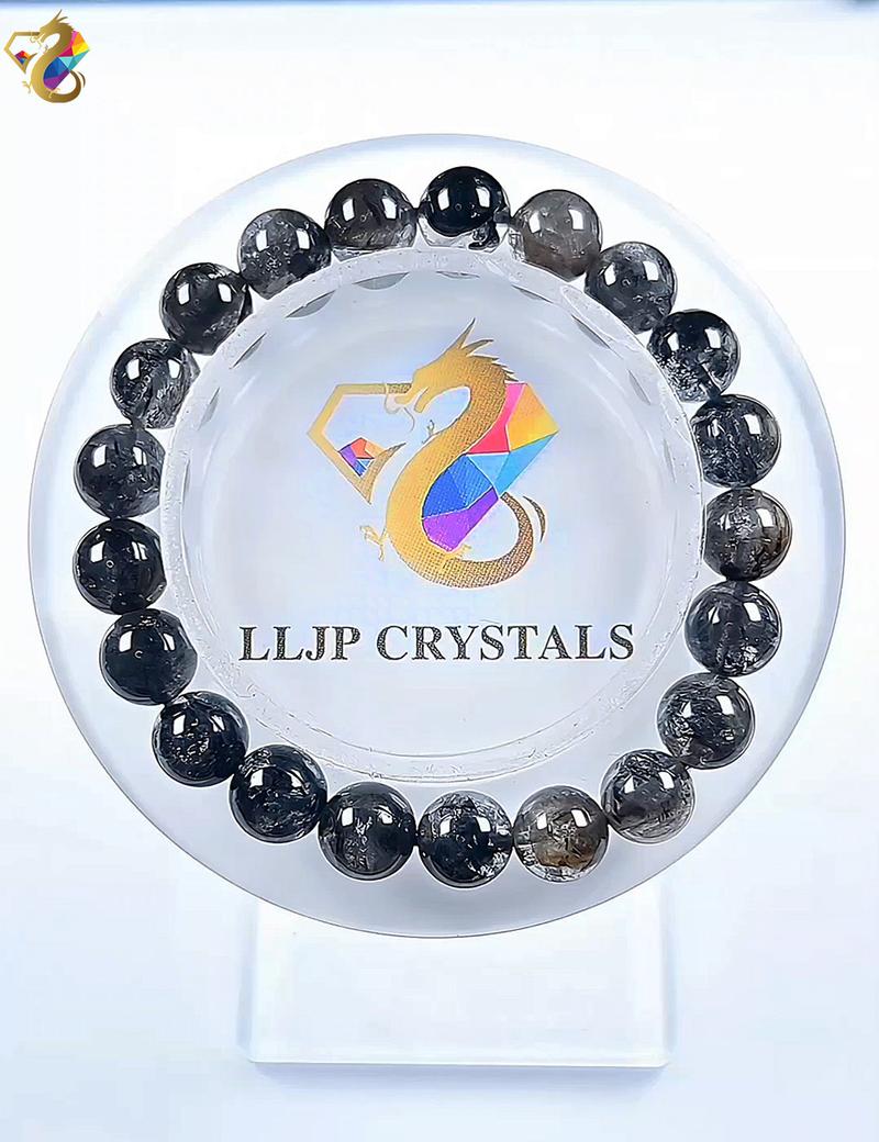 Product Introduction of Collection Grade Rare Black Devilish Herkimer Diamond Bracelet 10