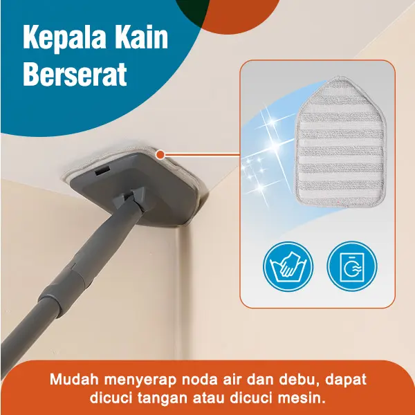 BOOMJOY Hadiah ramadan Penyikat Multifungsi dengan pegangan panjang  Untuk membersihkan bak mandi, shower, dan cermin 5