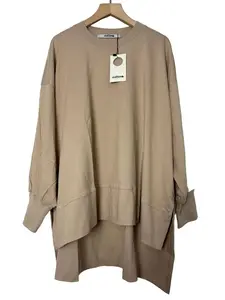 Tunik Wanita Cotton Oversize Jumbo LD130 - Busana Muslim Nyaman dan Santai - Basic Combed Panjang Tebal Kaos Atasan Wanita