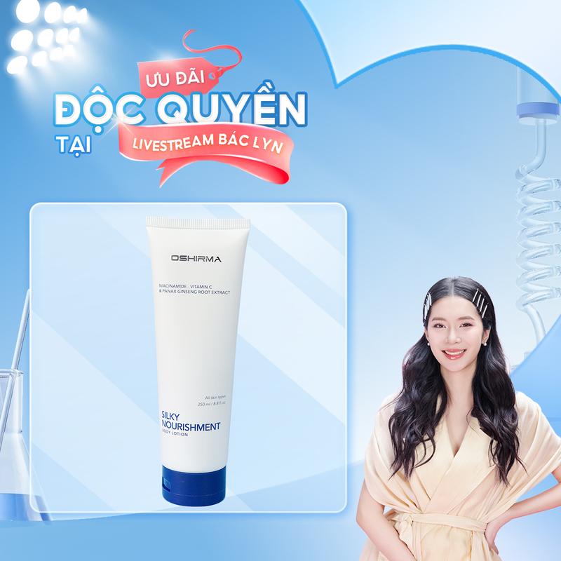 Live Sữa Dưỡng Thể Hỗ Trợ Dưỡng Trắng Da Và Cấp Ẩm Oshirma Silky Nourishment 250ML OSHIRMA SILKY NOURISHMENT BODY LOTION nhankhaai