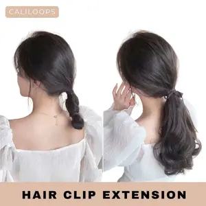 Caliloops Jepit Ikat Rambut Ponytail Rambut Palsu Extention Volume Wanita Korean Style Wavy Nysia