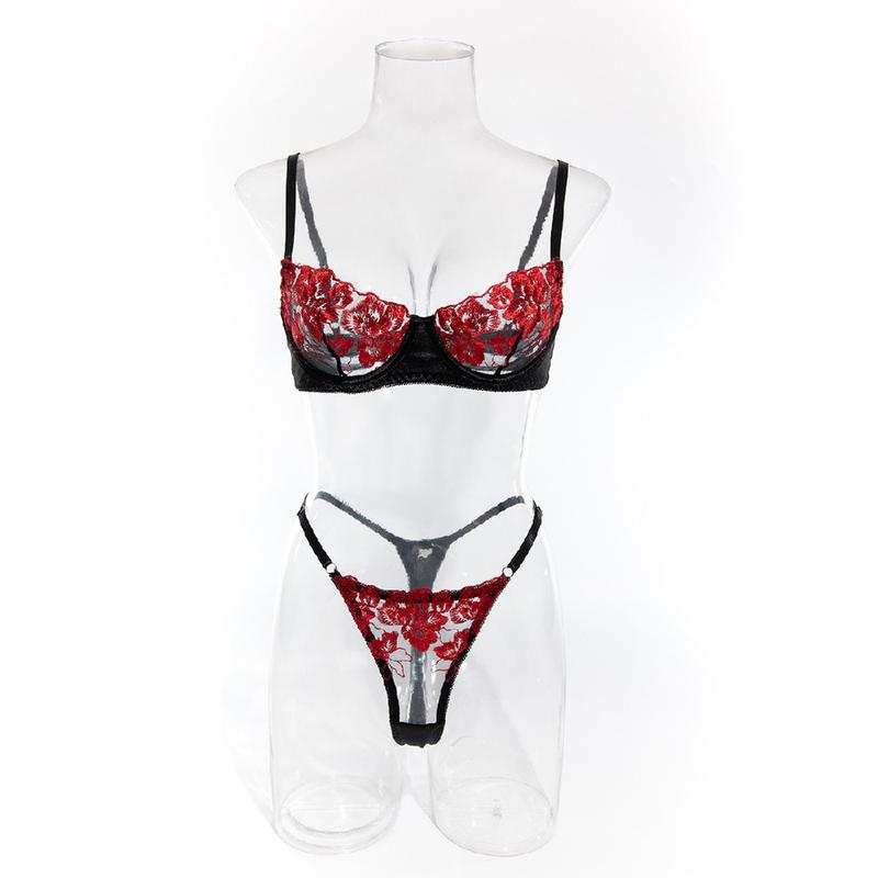Product Introduction of Bộ Áo Ngực Thời Trang Nữ, Thêu Hoa Kiểu Pháp Gợi Cảm, Siêu Mỏng, Đẩy Lên, Quần Lót, Quần Lót, Thích Hợp Cho Bé Gái, Kiểu Gợi Cảm, Hoàn Hảo Cho Đồ Ngủ Và Trang Phục Hàng Ngày 13