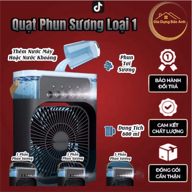 ￼[L1 To + Rong] Quạt Điều Hòa Hơi Nước Mini, Quạt Phun Sương Tạo Ẩm Làm Mát Để Bàn,Quạt Hẹn Giờ Thông Minh Tích Hợp Đèn Ngủ