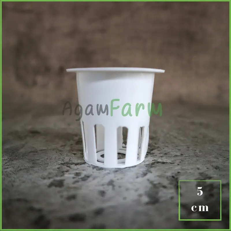 Net Pot Hidroponik Putih 5 cm Agamfarm - Plastik 3