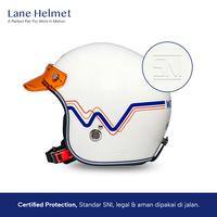 Gambar Lane Marzano X Helm Retro Bogo Half Face Glossy Size S-XL Berstandar SNI - M dari Wallts Kota Bandung 4 Tokopedia