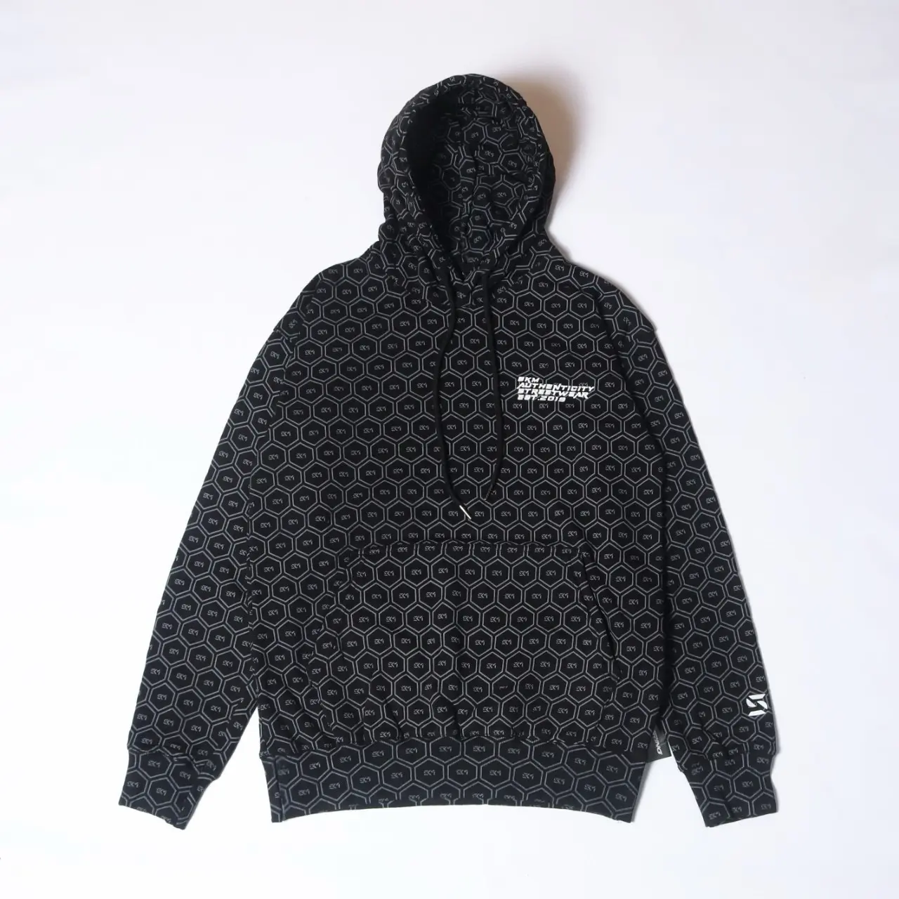 Hoodie sweter skm hexagon logo unisex pria wanita