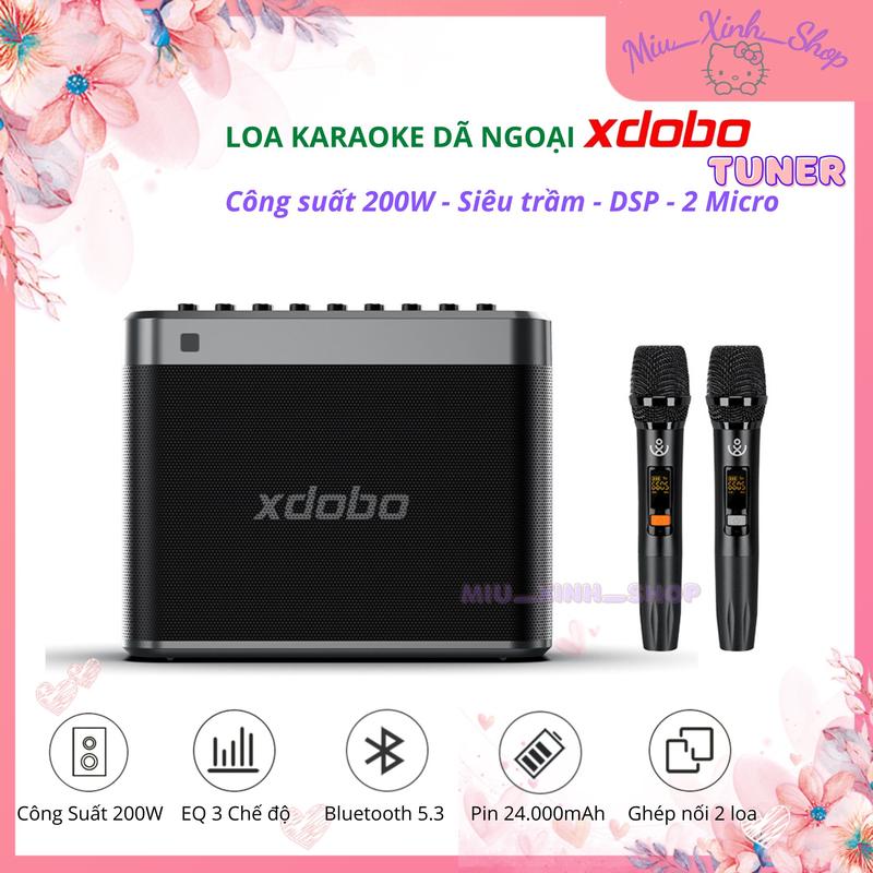  Loa Bluetooth karaoke trợ giàng Livestream Chính hãng Xdobo Tuner 200W Siêu Trầm - DSP - Bản nâng cấp của Xdobo King max 