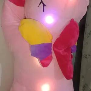 Boneka Unicorn LED XL Kuda Poni Lying XL Bahan Plush Dolls Tanduk Toys