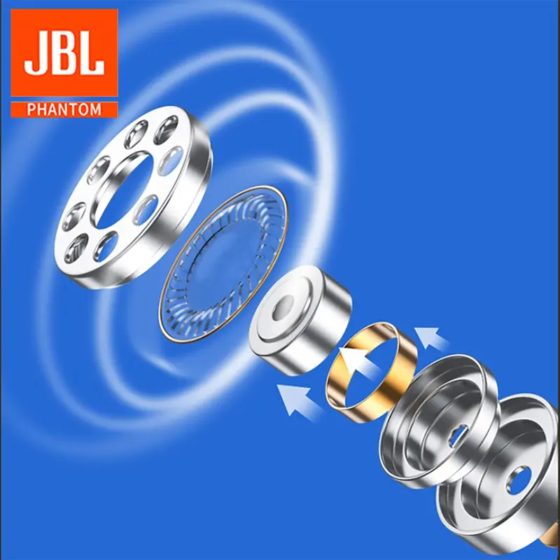 Original JBL phantom Earphones Wireless Bluetooth SKU Headphones HD Microphone Call Noise Reduction Earbuds HiFi Stereo Touch Control Headsets 7