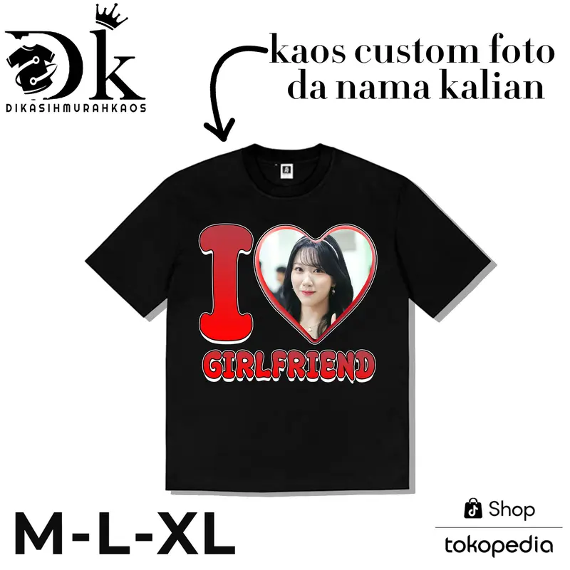 DIKASIHMURAH KAOS - T-Shirt gambar KAOS CUSTOM FOTO DAN NAMA KALIAN- Kaos gambar FF - DTF - Catton Combed 30s - Pria Dewasa - Unisex - Satuan/Lusinan - Bisa request foto dan nama - COD 0