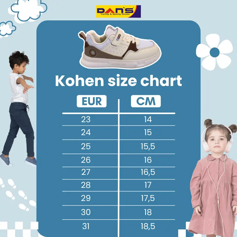 Sepatu Dans Kohen Sepatu Sneakers Anak Laki-Laki - White/Navy 2