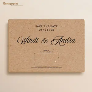 (50 Pcs) Amplop Kraft Rustic, Cover Undangan pernikahan, Vintage, Unik, Kekinian, Minimalis, Murah