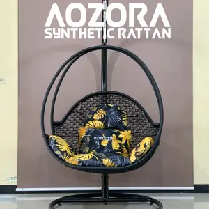 BECAK STANDAR BEST SELLER AOZORA Ayunan Gantung Rotan Sintetis Standar Type Becak Besi