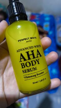 Product Review of [10X AHA] PERFECT WHITE Advanced AHA Body Serum 50ml Whitening Booster with 10X AHA Niacinamide, Alpha Arbutin, Glutathione, Vitamin C | Booster Lotion Acid Perawatan Pencerah Mencerahkan Memutihkan Tubuh Kusam Belang Noda Hitam Glycolic Acid from a**6 1