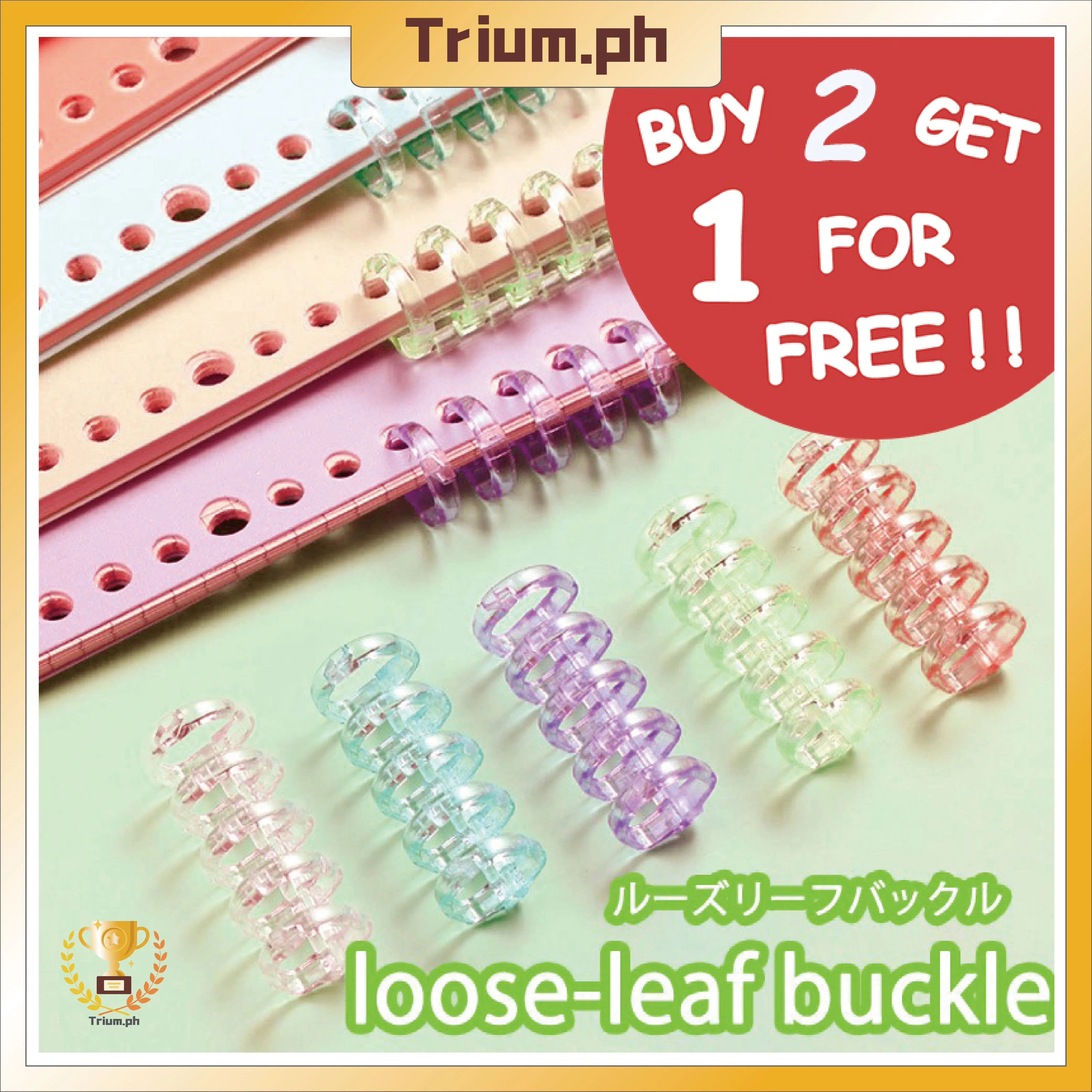 5Holes Loose-leaf DIY Binding Strip Ring Plastic Binder Detachable School Supplies Buckle  Make it easier organize